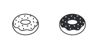 delicious sweet donut Free Vector