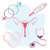 five pregnancy icons vector