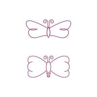 diseño de icono de mariposa de belleza vector