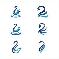 Swan icon Template vector illustration