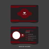 Creative red and black business card design free vector