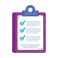 checklist clipboard document isolated icon vector