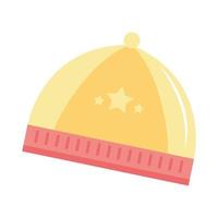 baby hat wool accessory icon vector