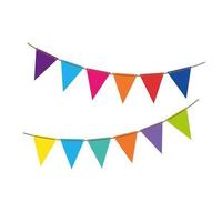 party garlands colorful hanging icon vector