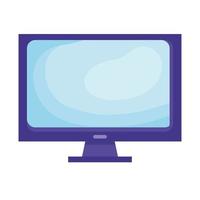 desktop computer display isolated icon vector