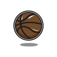 Ilustración de vector de icono de baloncesto, gráfico de baloncesto