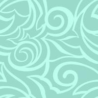 Vector texture of turquoise color isolated on sea background. Spirals and broken abstract shapes. Floral pattern for fabrics or packaging. Ornament with with cuts.