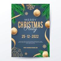 Merry Christmas Party Poster Template vector