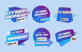 Modern Cyber Monday Sticker vector