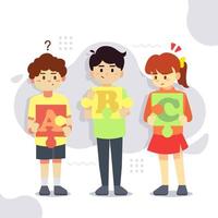 Children Activity Puzzle Illustration vector