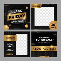 Black Friday Social Media vector