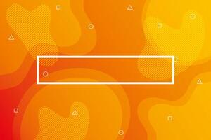 orange vibrant colors background square frame vector