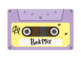 diseño de vector de cassette retro mezcla punk