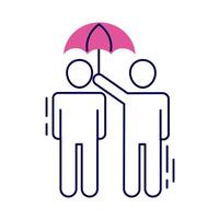 person covering with umbrella other vector