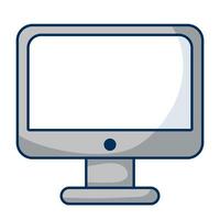 desktop computer monitor isolated icon vector