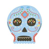 calavera azul mexicana vector