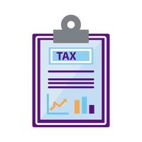 tax with data document vector