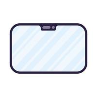 tablet electronic device isolated icon vector