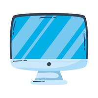 desktop computer monitor isolated icon vector