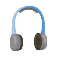 gray and blue headphone vector