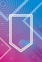 purple vibrant colors background with shield vector