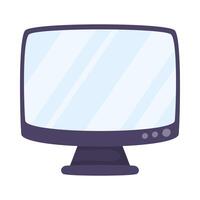 Monitor de computadora de escritorio icono aislado vector