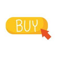 buy button with mouse arrow vector