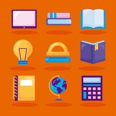 school symbol set