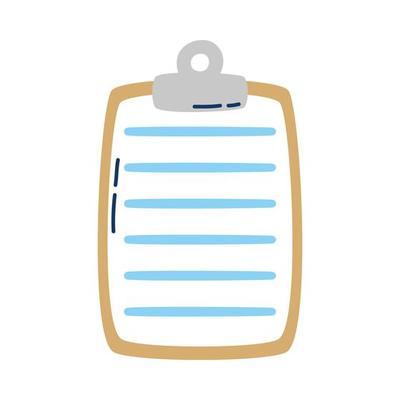 checklist clipboard document isolated icon