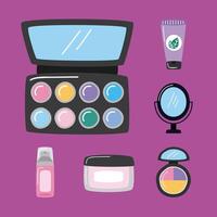 six beauty salon icons vector