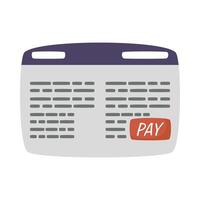 webpage template with pay button ecommerce vector