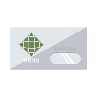 paper envelope with corporate identity vector