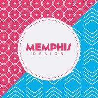 marco de textura de memphis vector