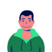 young man avatar character icon vector