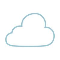 cloud computing line style icon vector