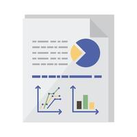 charts on document paper vector