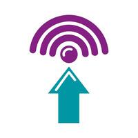 wifi signal and arrow vector