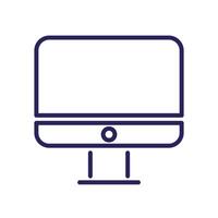 desktop computer monitor isolated icon vector