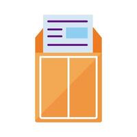 Isolated envelope icon vector