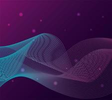 black waves sound purple background vector
