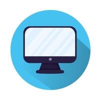 desktop computer monitor isolated icon vector