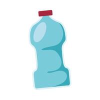 Botella de plástico icono de producto aislado vector