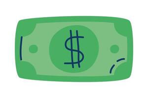 bill money dollar isolated icon vector