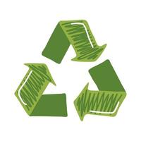 icono de símbolo de reciclaje vector