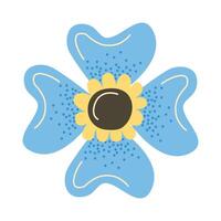 blue flower decoration vector