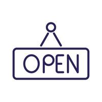 commercial open label hanging icon vector