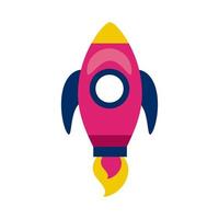 Space rocket icon vector