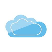 Isolated cloud icon vector