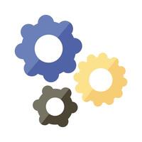 Isolated gears icon vector