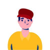 young man avatar character icon vector